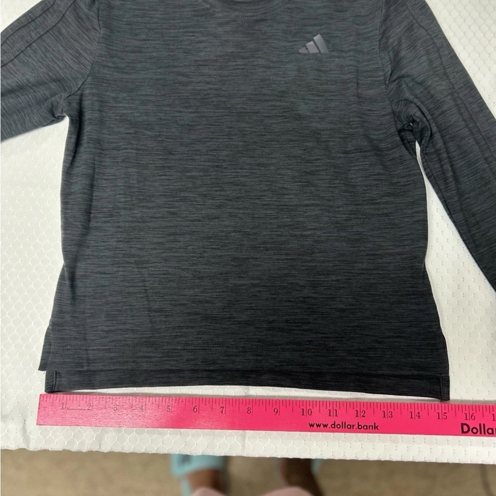 Adidas Girls V.COLORS Three Stripes Long Sleeve Melange Training T-shirt Nwt L14 - Picture 13 of 16